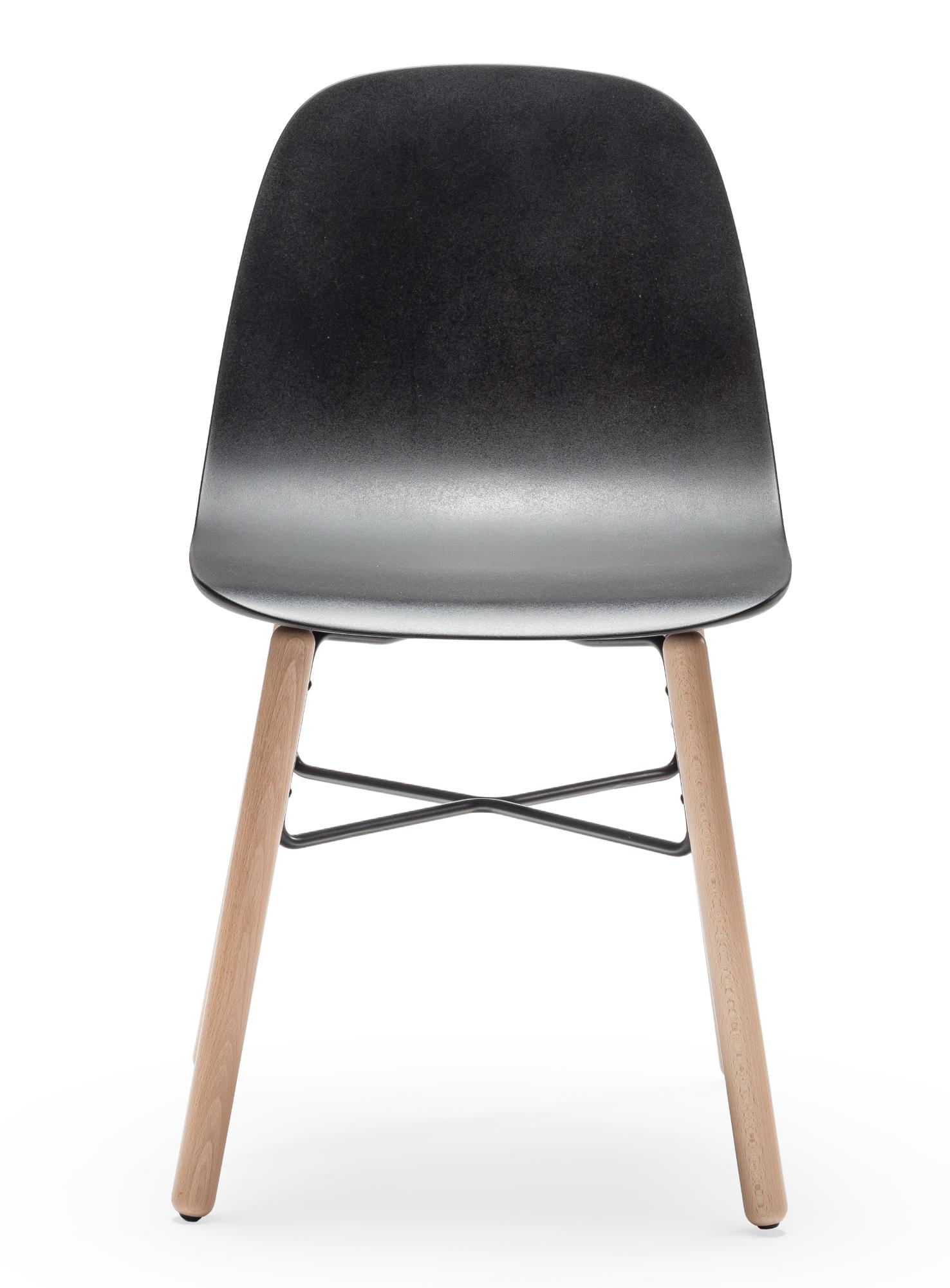 Babah Black Wood Chair