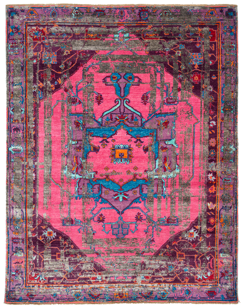 Wool / Silk Oriental Hand-Knotted Rug