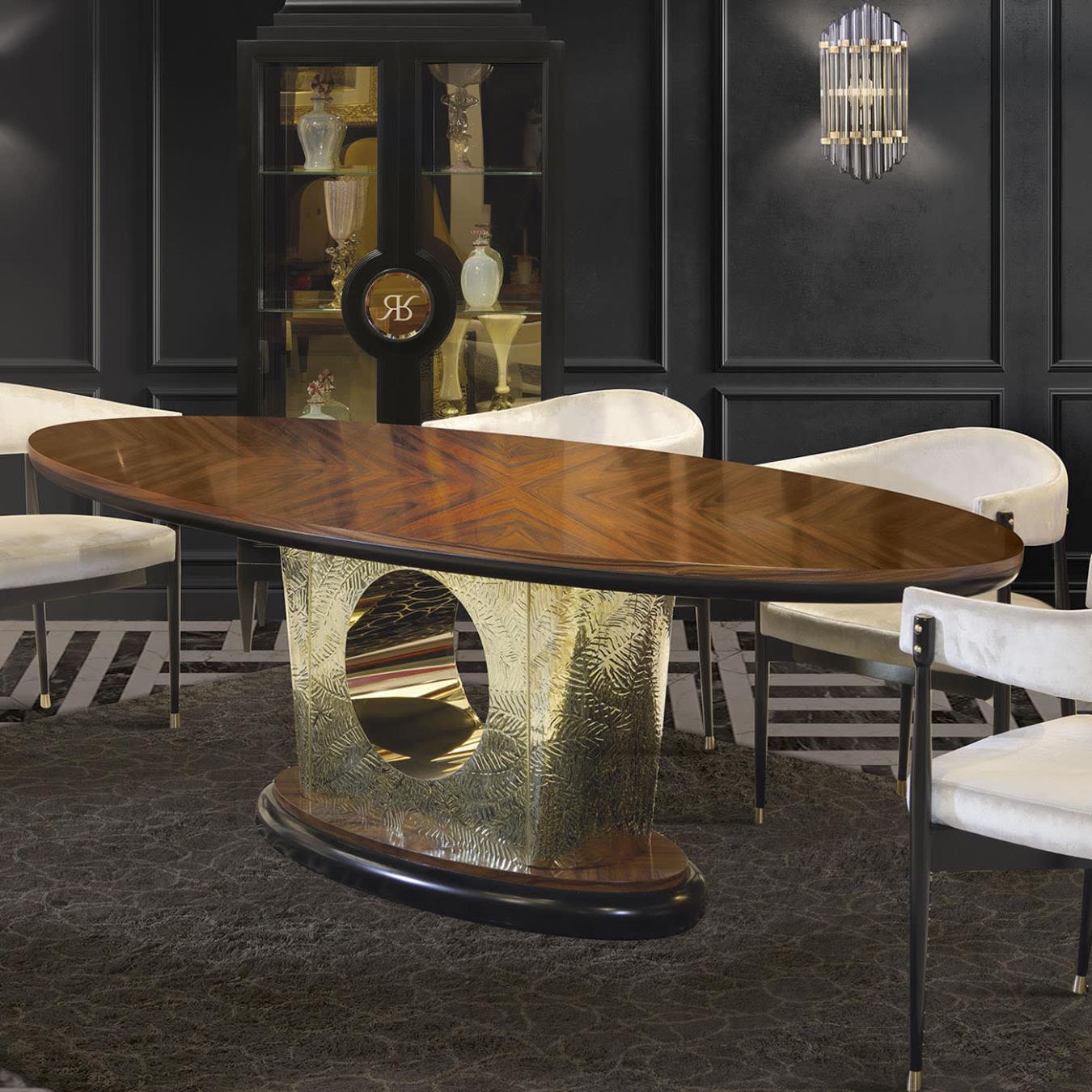 Italian Oval Rosewood Dining Table