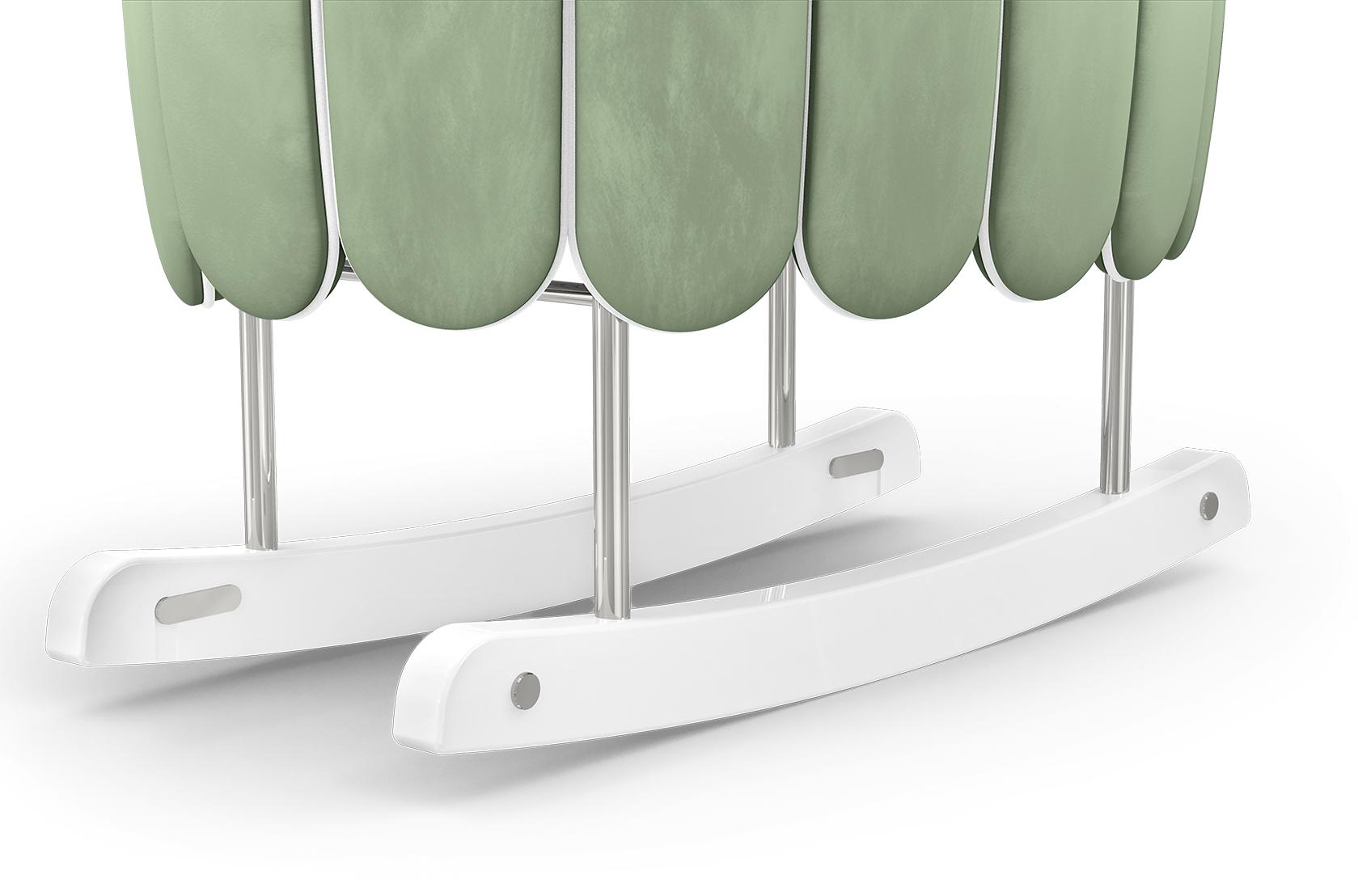 Lotus Gentle Green Rocking Crib