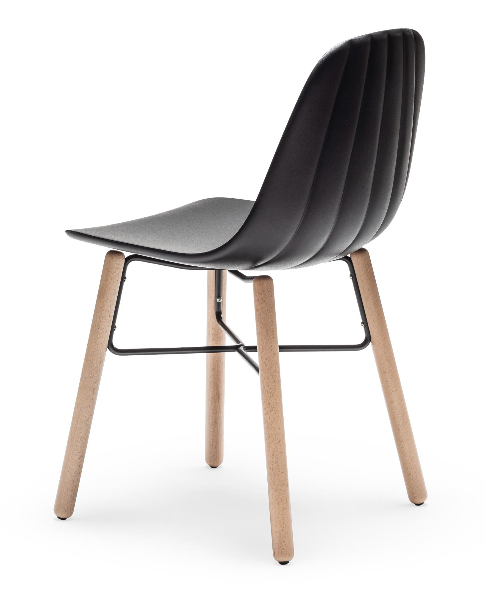 Babah Black Wood Chair