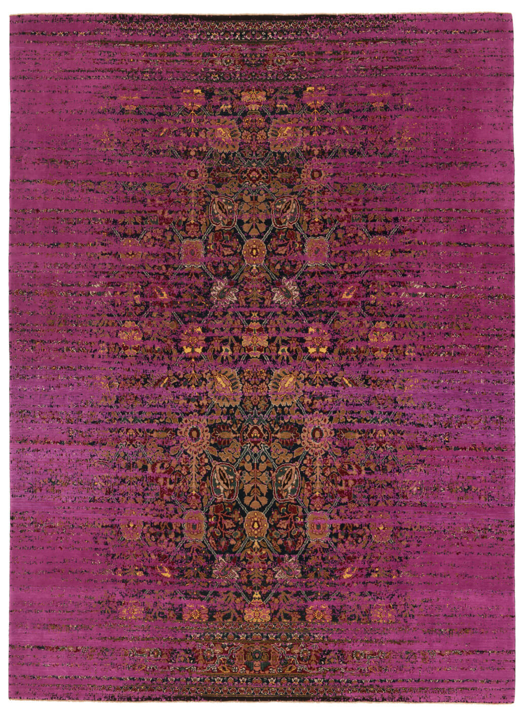 Tabriz Hand Knotted Purple Luxury Rug