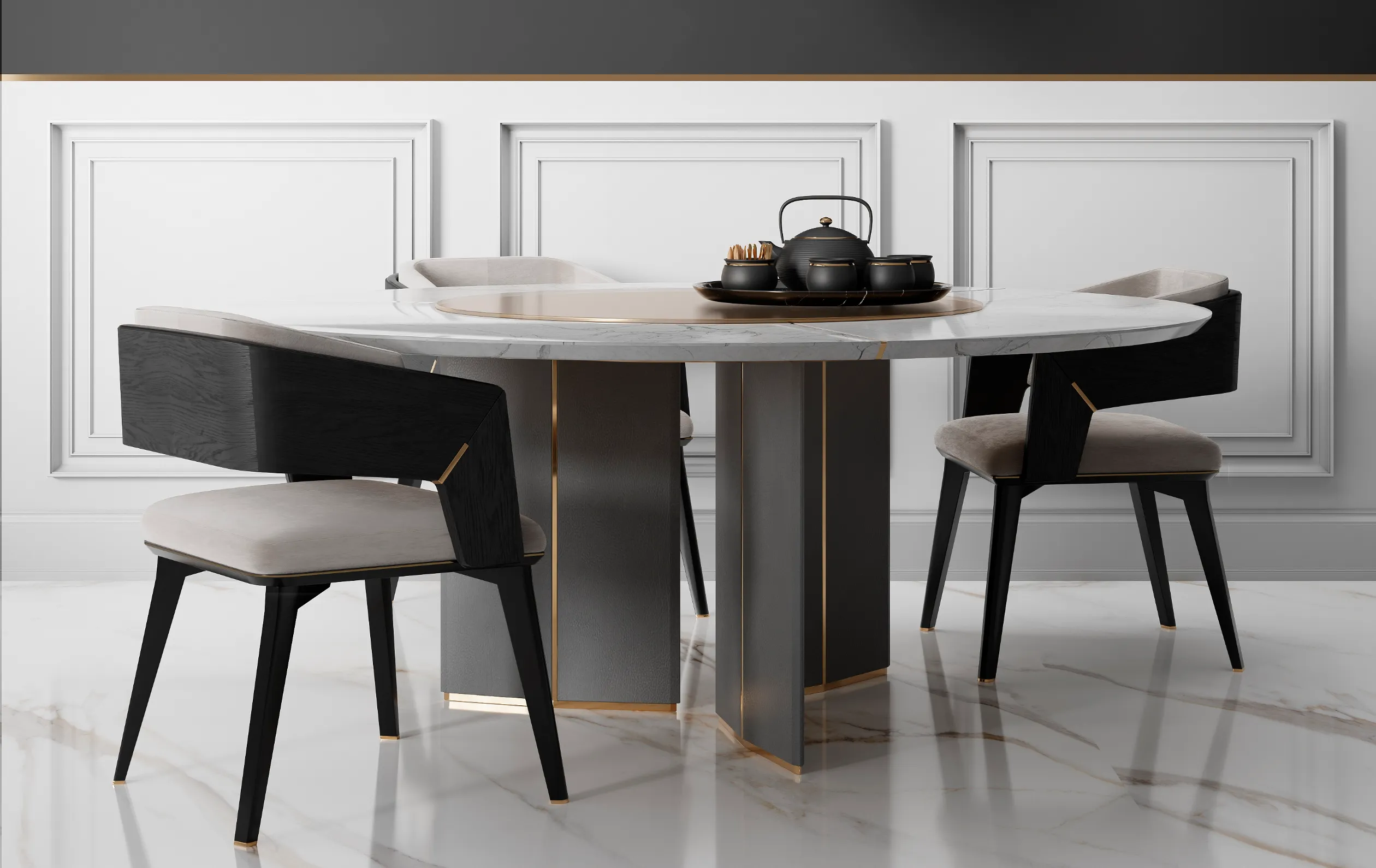 Zenith Dining Table | Configuration: Without Lazy Susan