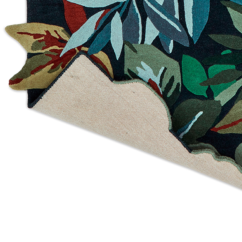 Forest  Green / Blue Rug | Size: 140 x 200 cm