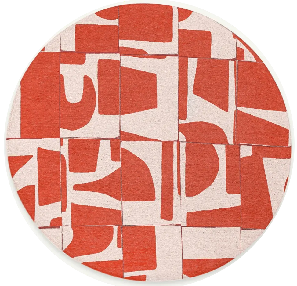 Rust Round Rug | Size: Ø 140 cm