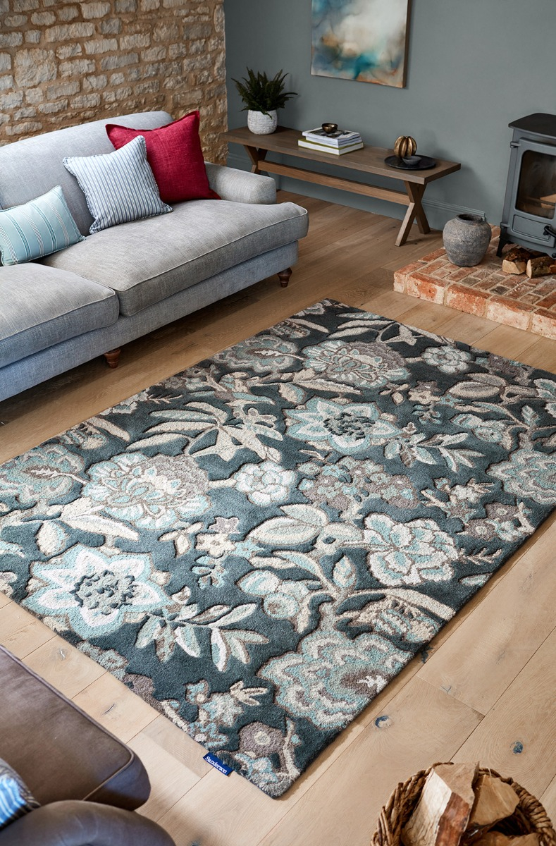 Indra Charcoal Handwoven Wool Rug