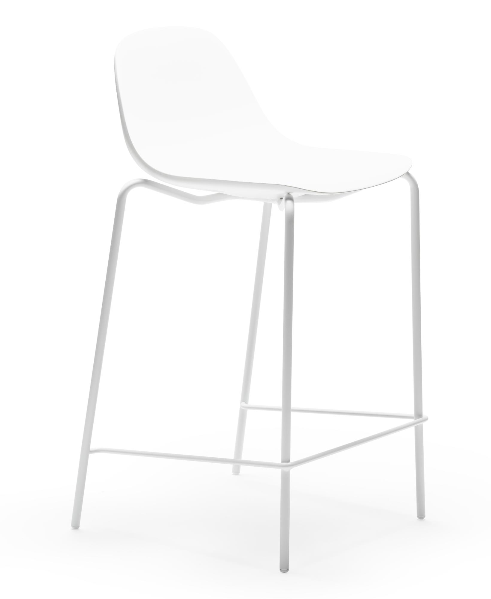 Babah White Bar Stool