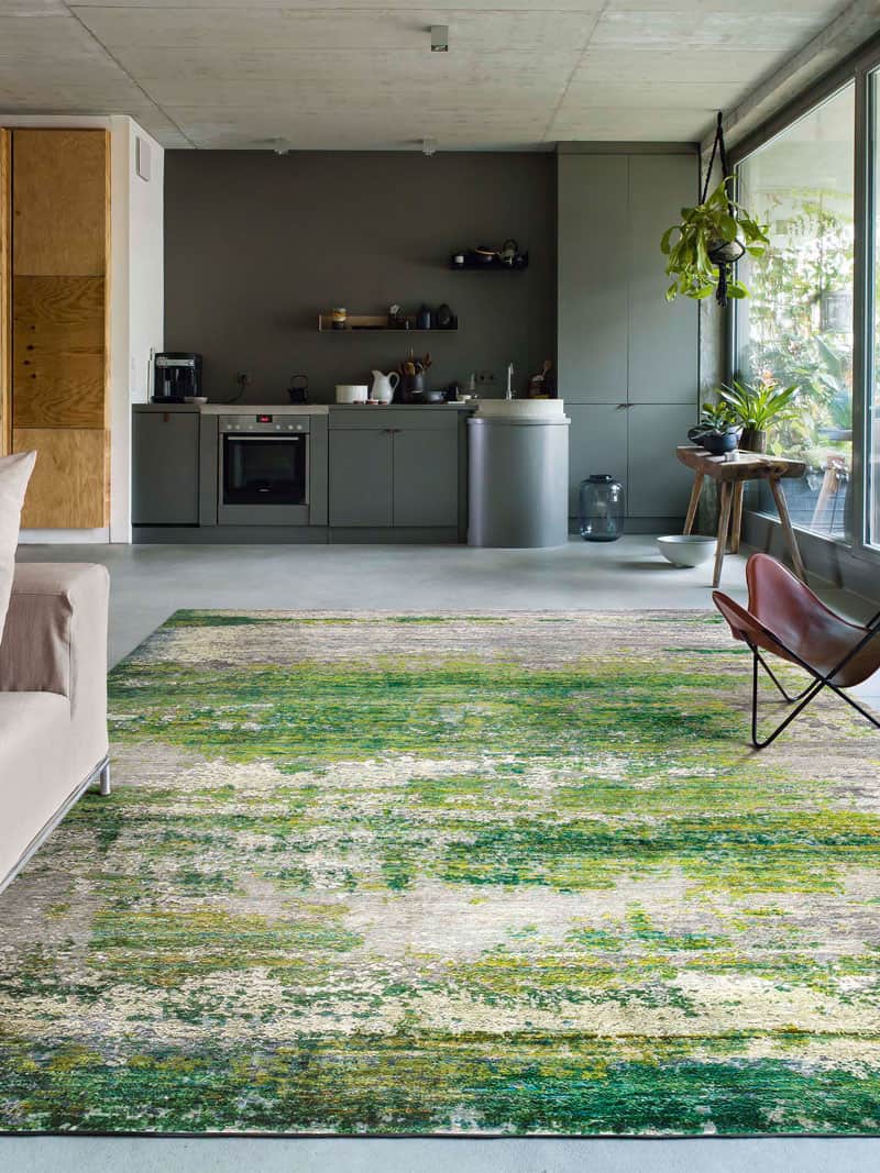 Green Luxury Silk / Wool Rug