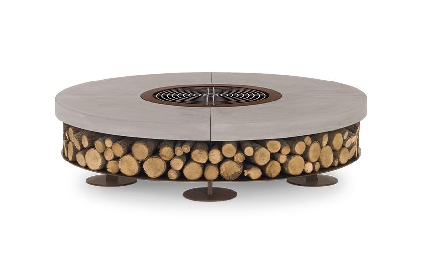 Concrete Grey Outdoor Fire Pit | Dimensions: Ø 150 cm