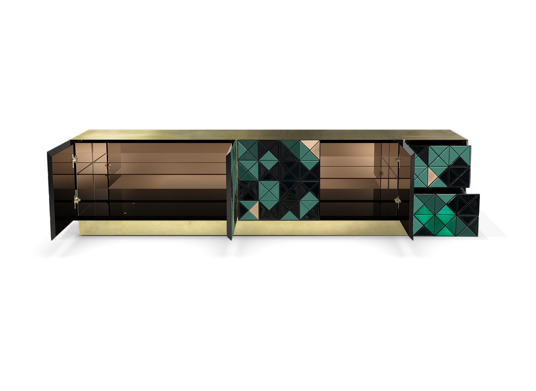 Mosaic Green TV Designer Cabinet