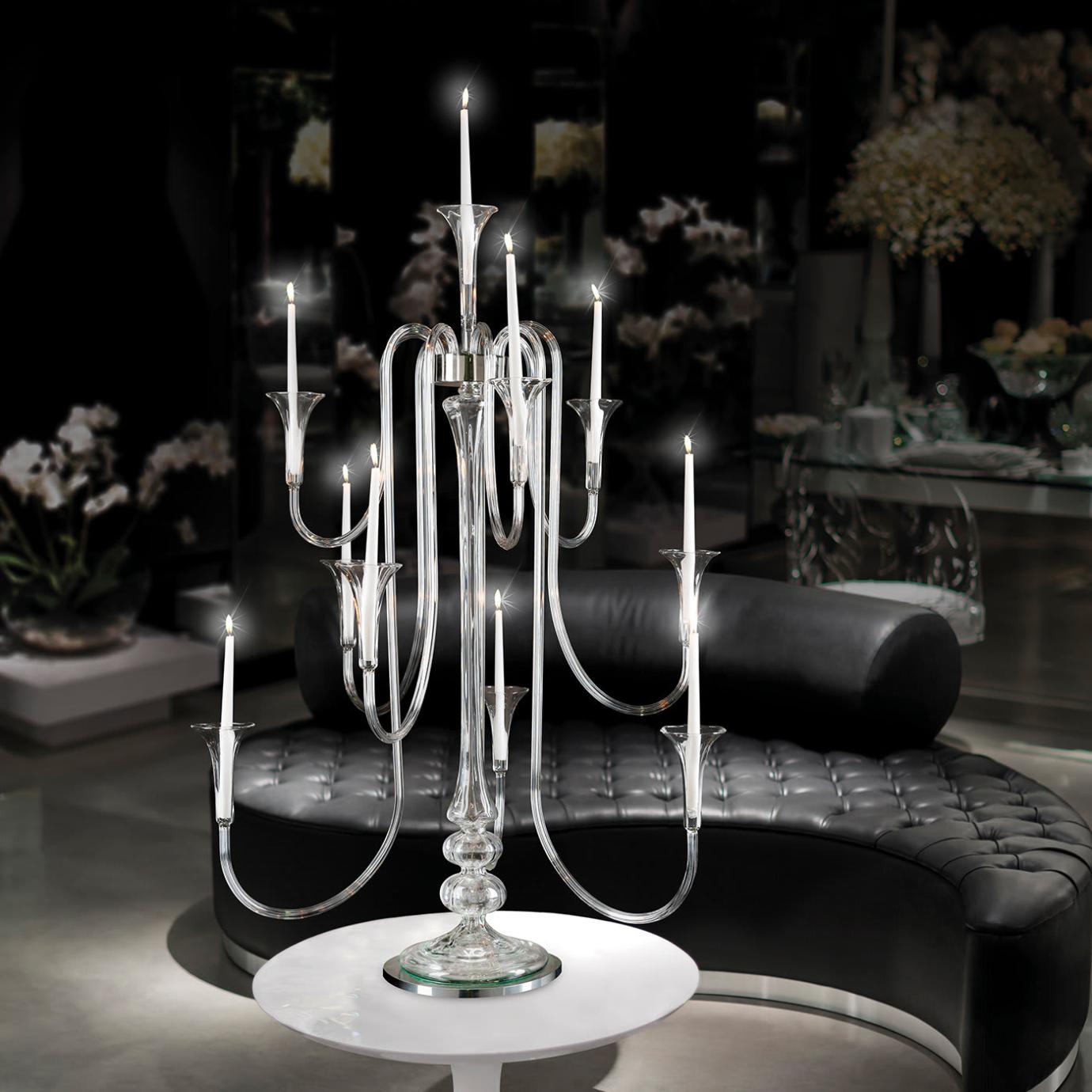 Octopus Artisan Glass Candelabra