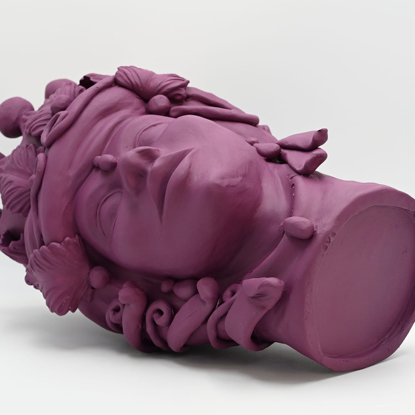 Purple Moor's Head Sculpture Handmade in Italy