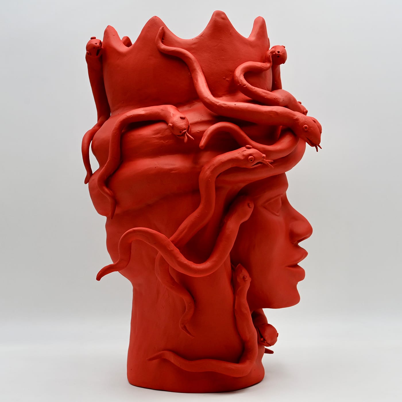 Red Moor's Head Italian Handmade Art Piece