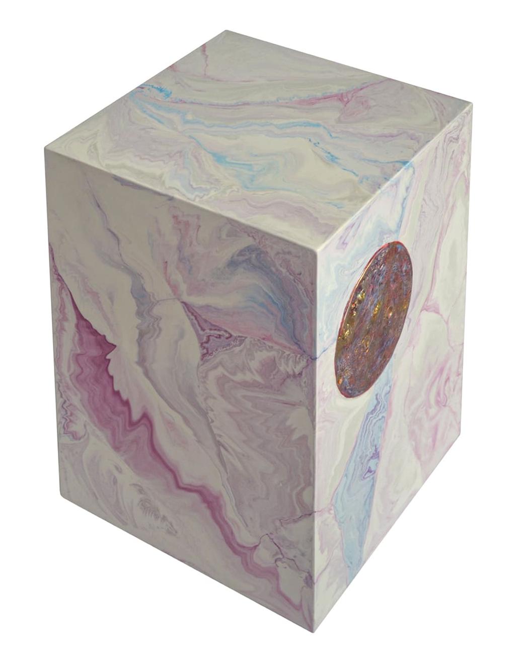 Pink Scagliola Artisanal Side Table
