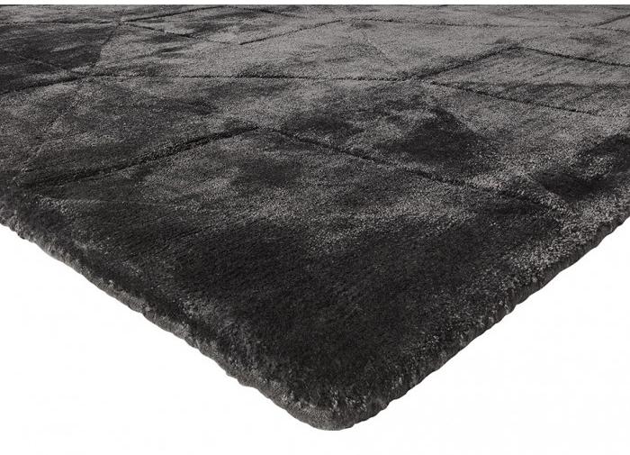 Triangles Tufted Dark Grey Rug ☞ Size: 200 x 300 cm