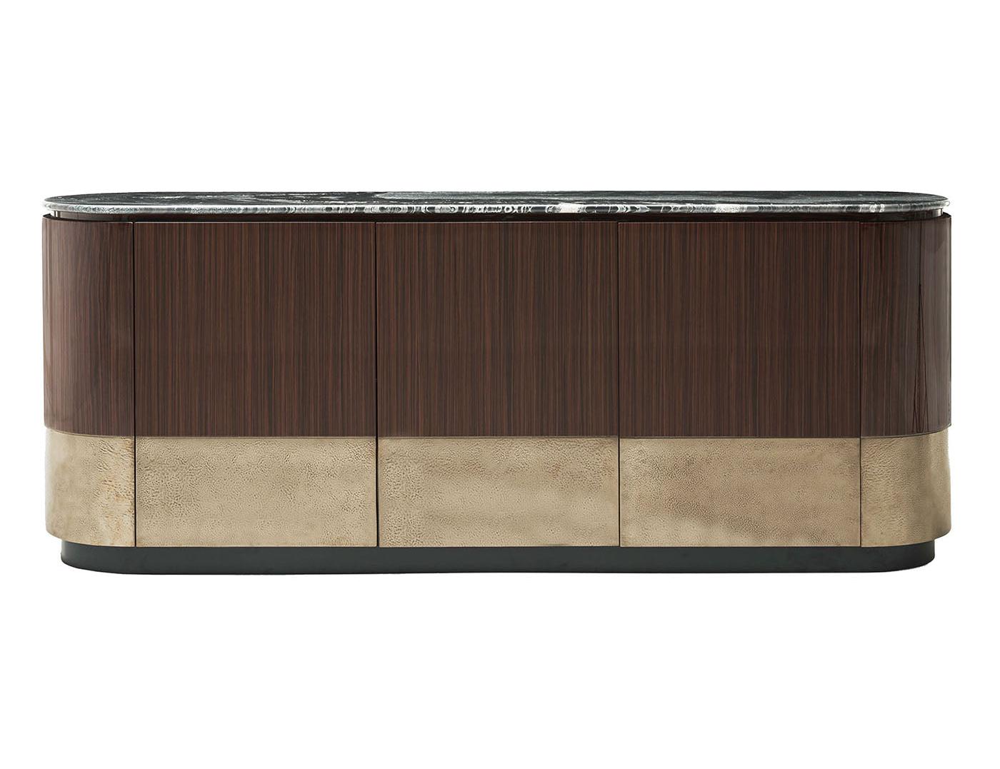 Alma Handcrafted Sideboard With Marble Top