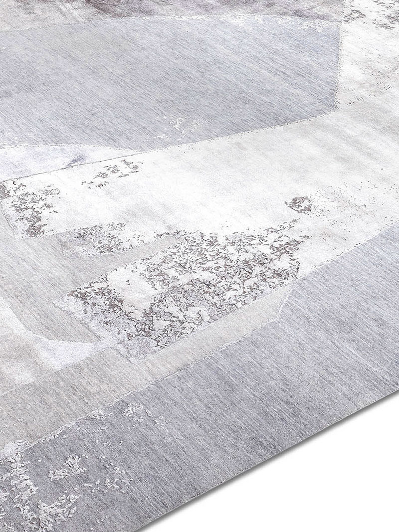 Snow Silver Hand-Woven Exquisite Rug
