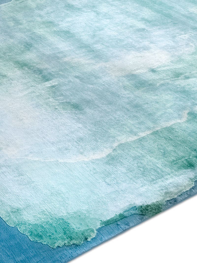 Mono Turquoise Luxury Hand-Woven Rug
