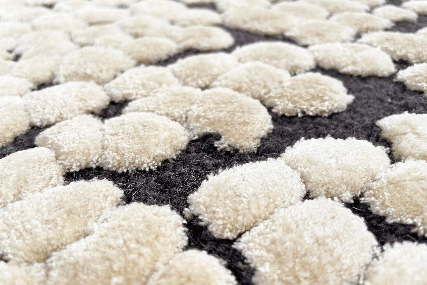 Pad Linen Black Elegant Rug | Size: 200 x 300 cm