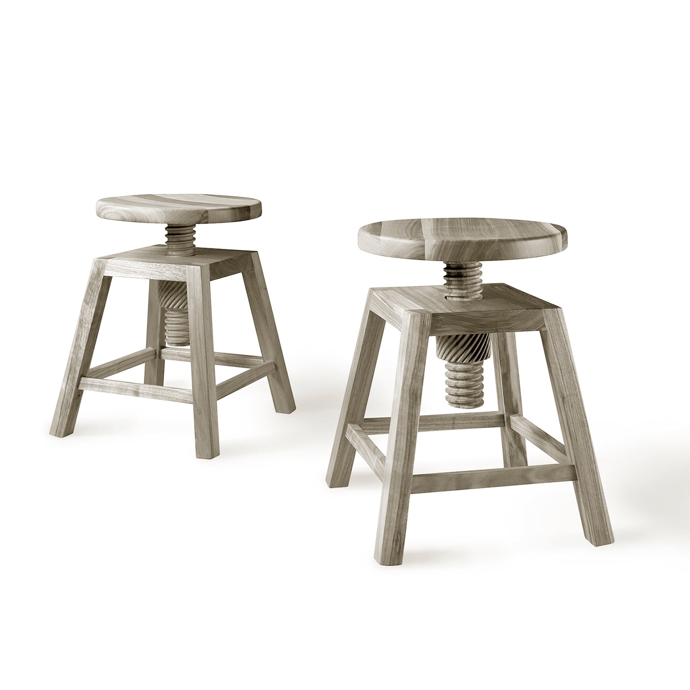 Invito Low Grey Contemporary Stool