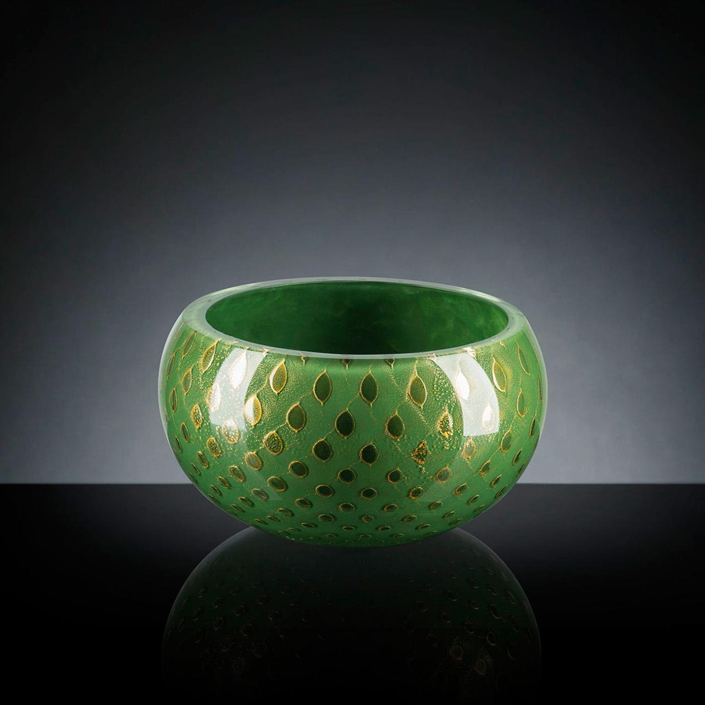 Mocenigo Dark Green Gold Bowl
