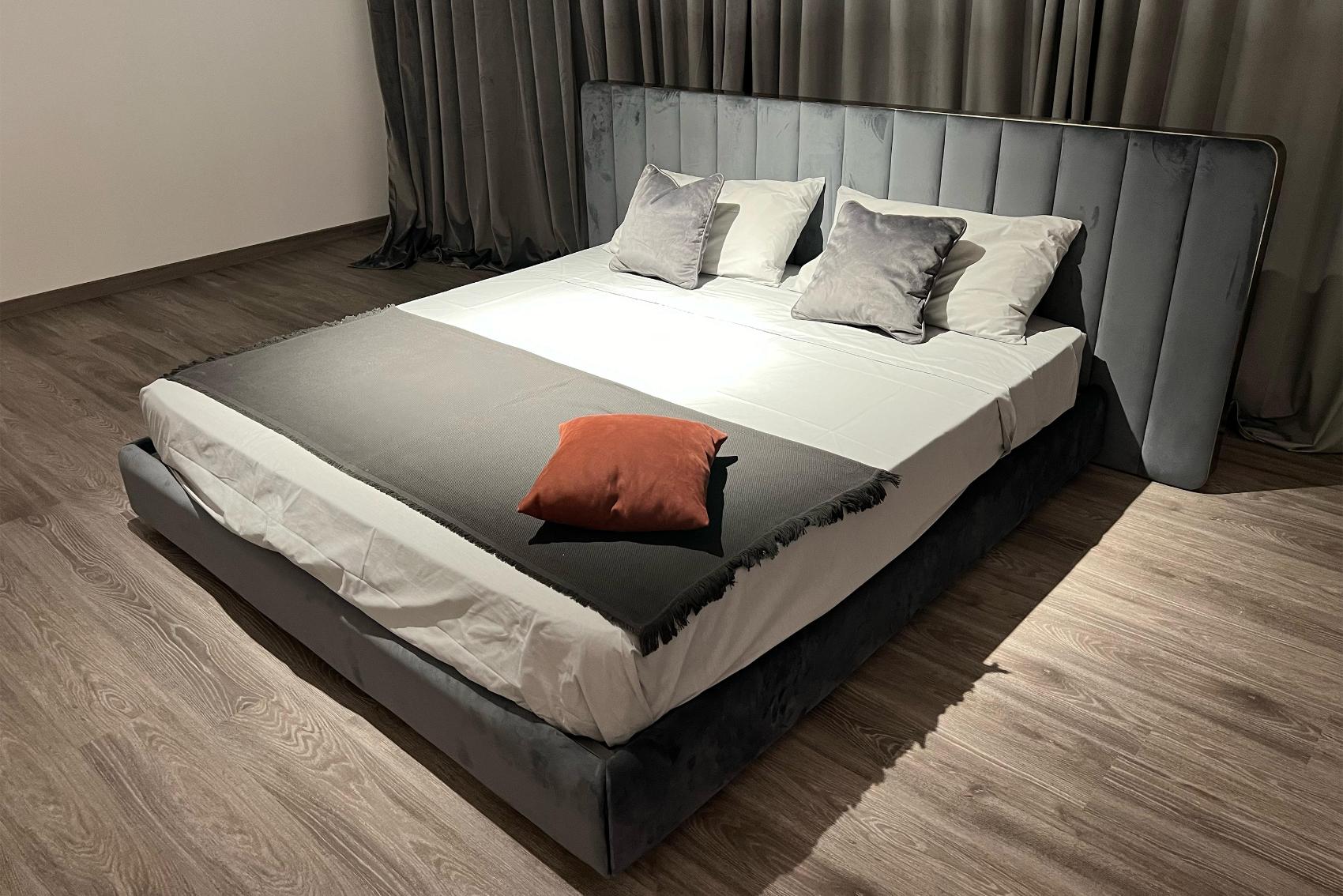 Douglas Dark Upholstered Bed