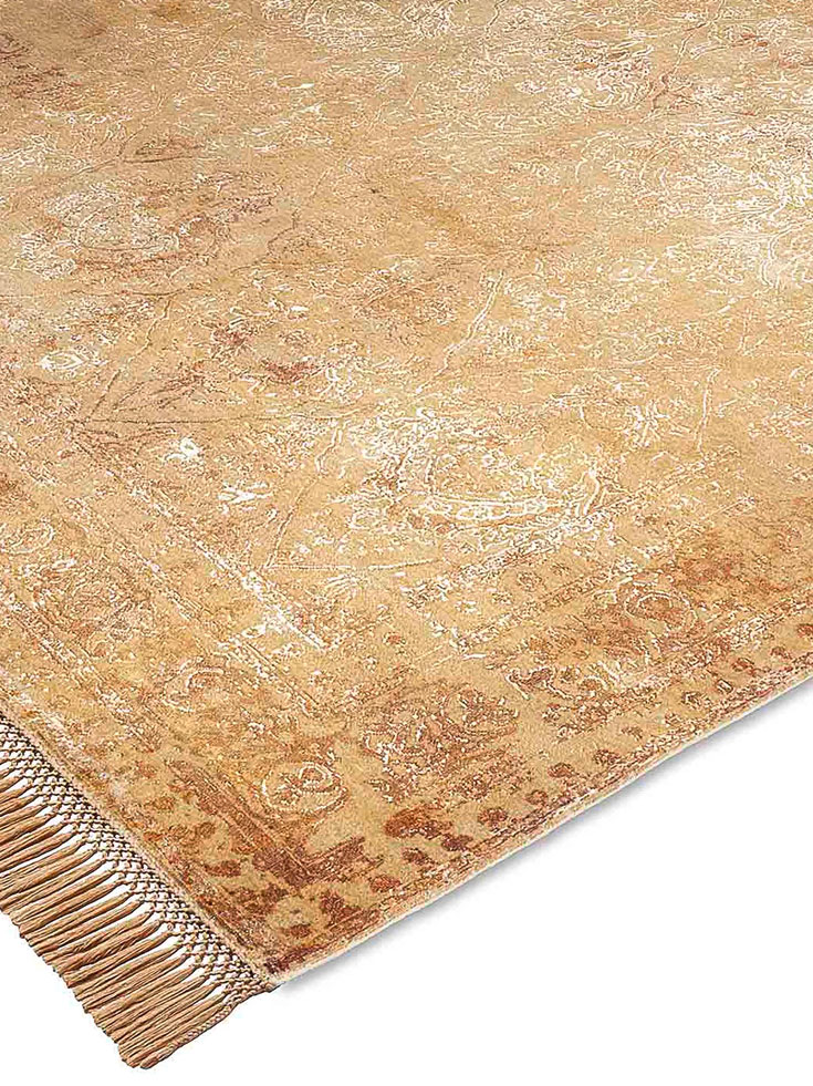 Zero Pile Luxury Silk / Wool Rug ☞ Size: 140 x 210 cm