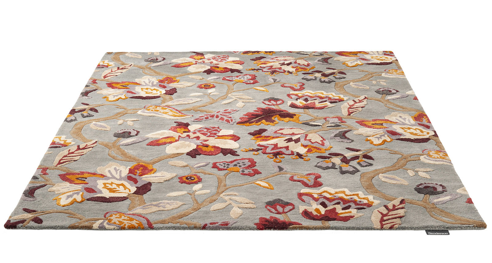Amanpuri Grey / Plum Handwoven Premium Rug