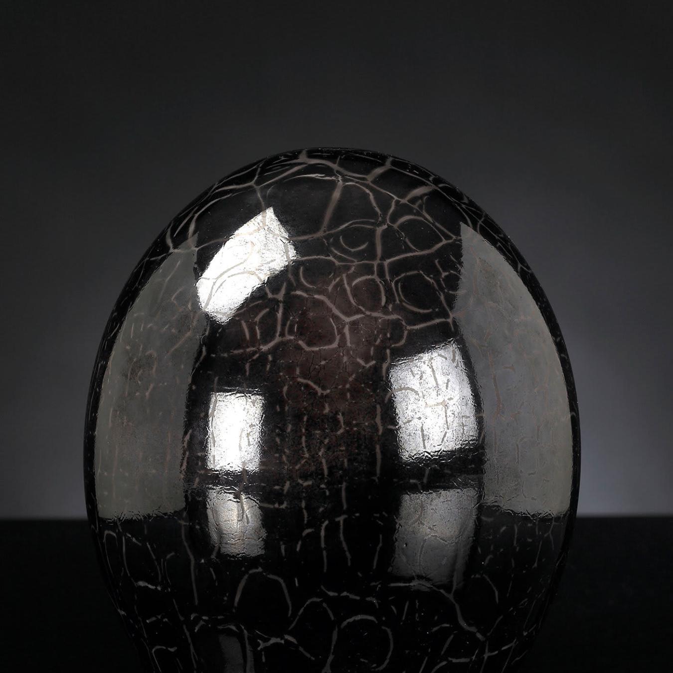 Dark Brown Crystal Decorative Egg