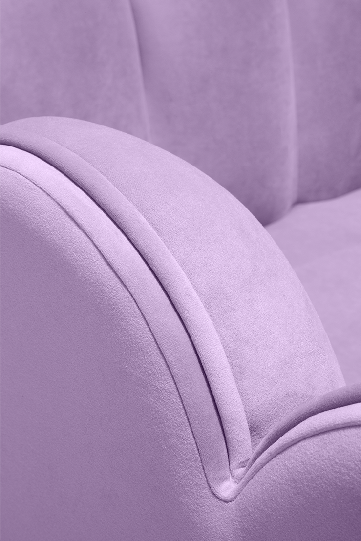 Fluffy Cloud Purple Sofa