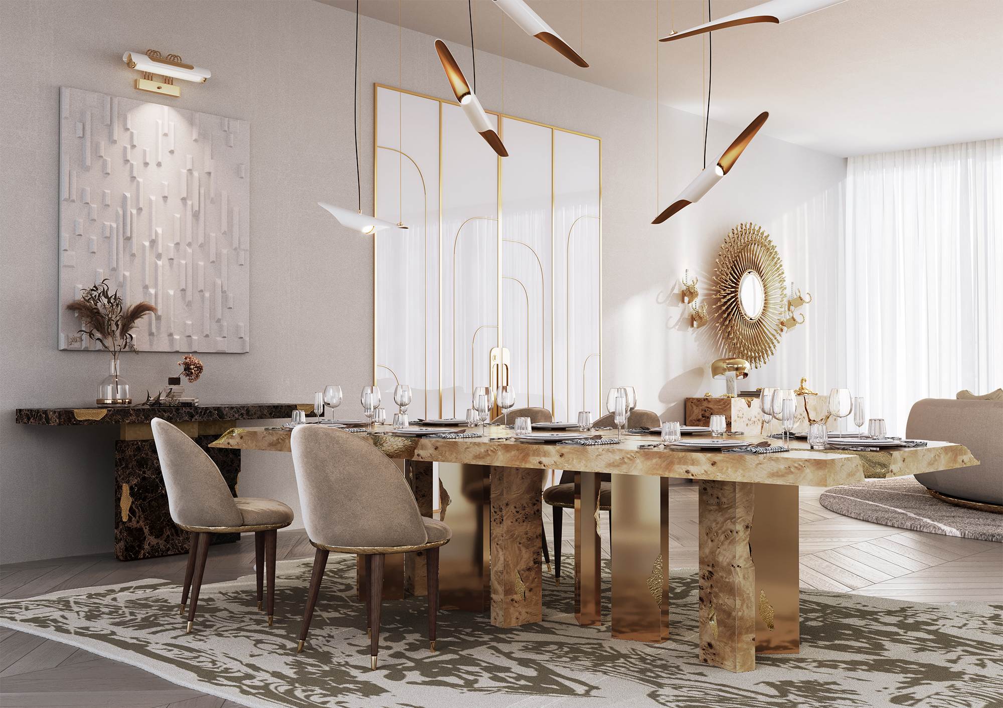 Poplar Luxe Dining Table
