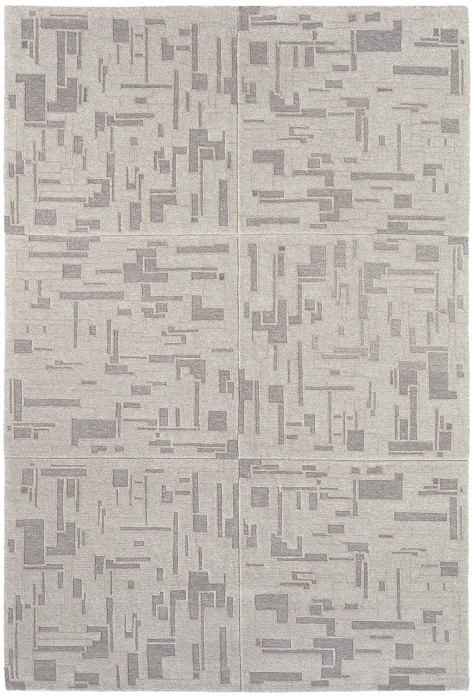 Map Grey Luxury Hand-woven Rug ☞ Size: 300 x 400 cm