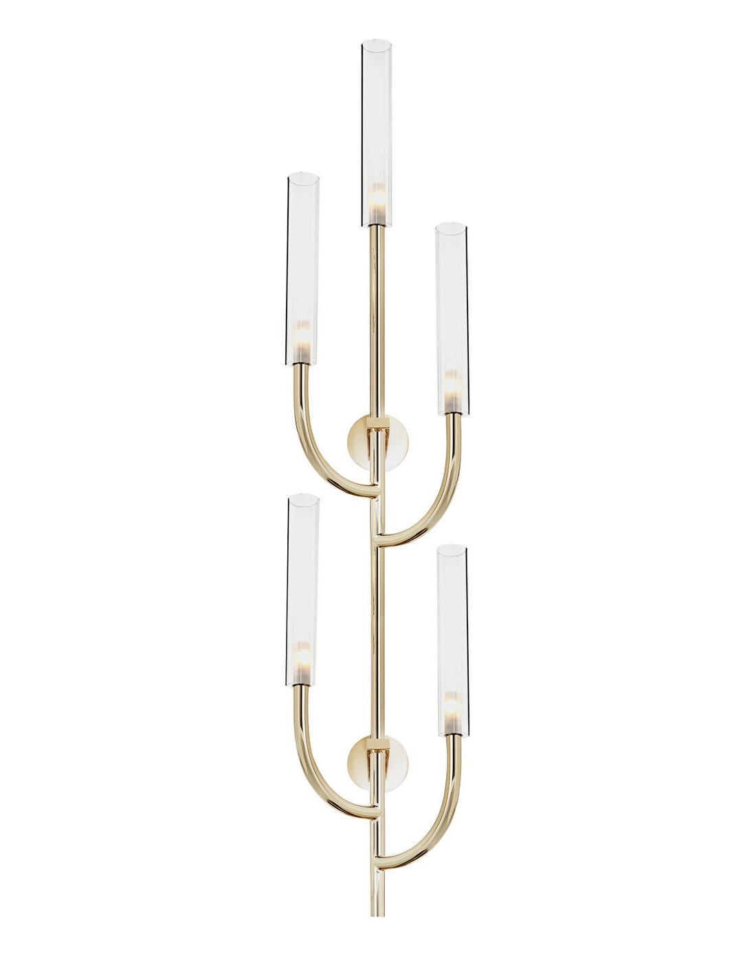 Soft Gold Pyrex Glass Wall Sconce