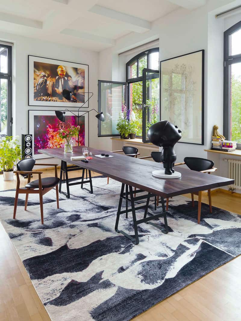 Black & White Handwoven Luxury Rug | Size: 365 x 457 cm