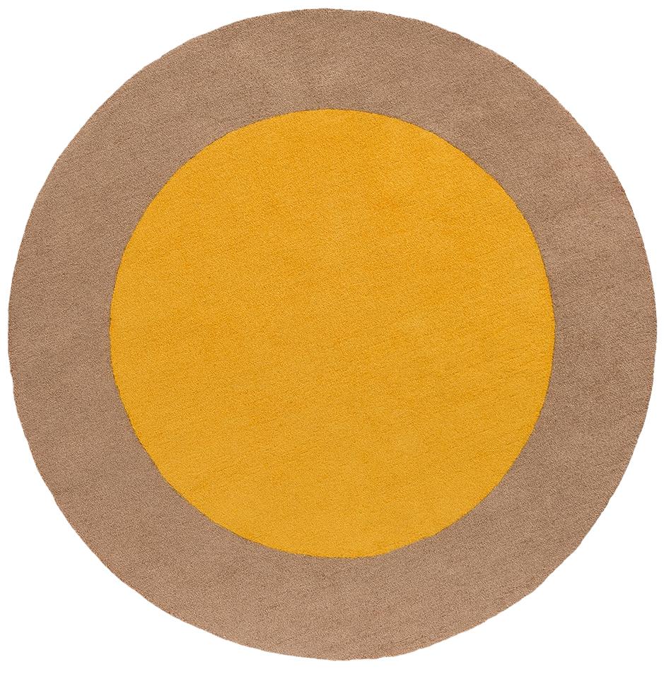 Festival Round Yellow Fresco Rug | Size: Ø 150 cm