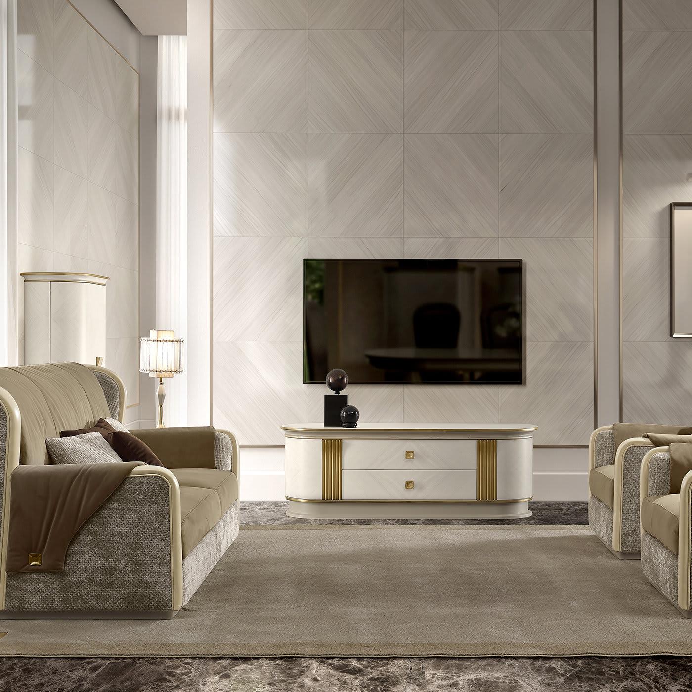 Three-Seater Luxury Beige Sofa