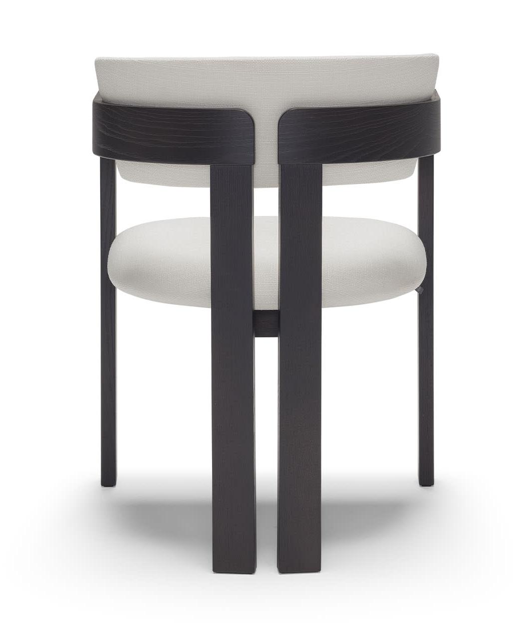 Ines Curved White Chair