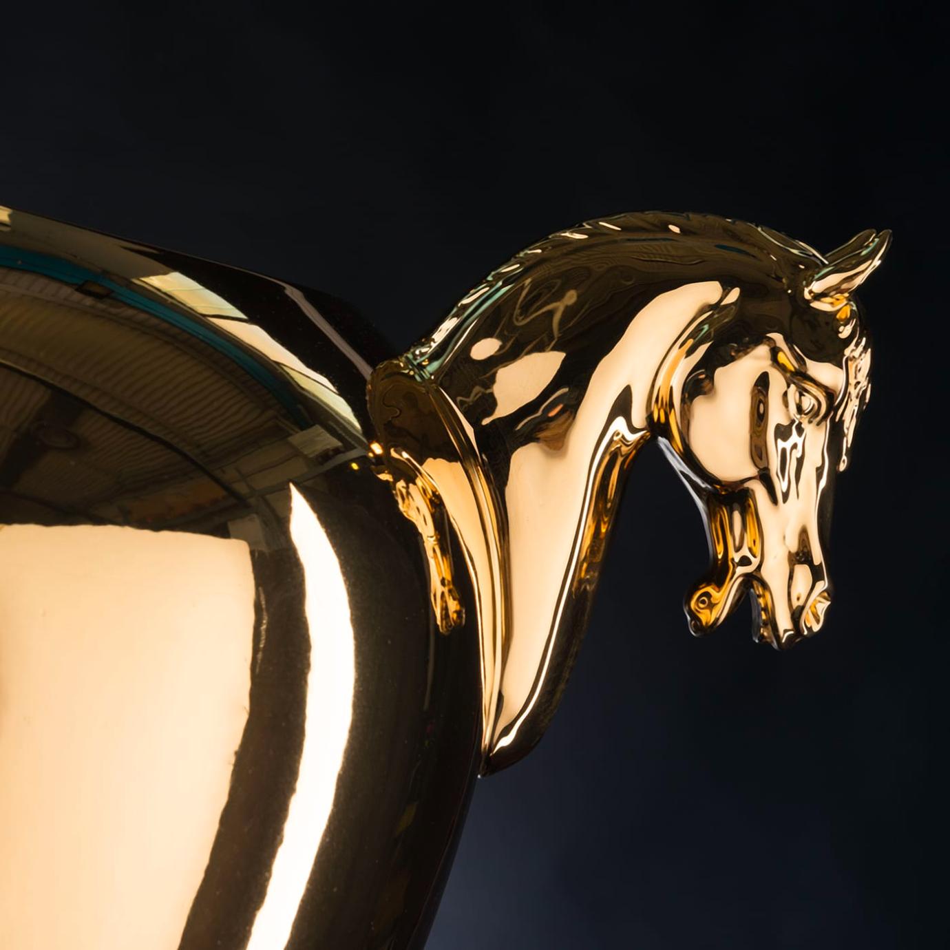 Horse Golden Decorative Vase