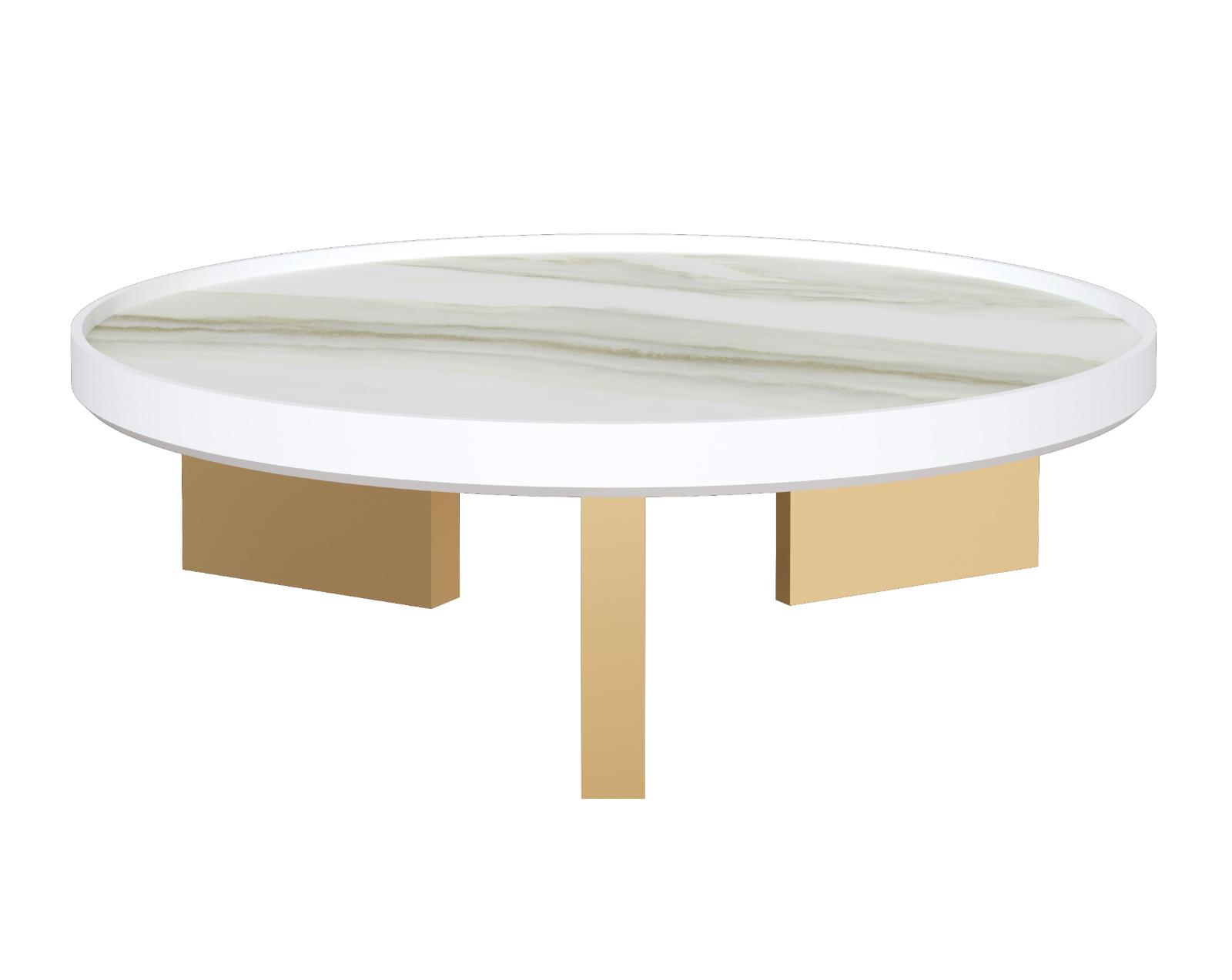 Capri White Marble Handcrafted Side Table