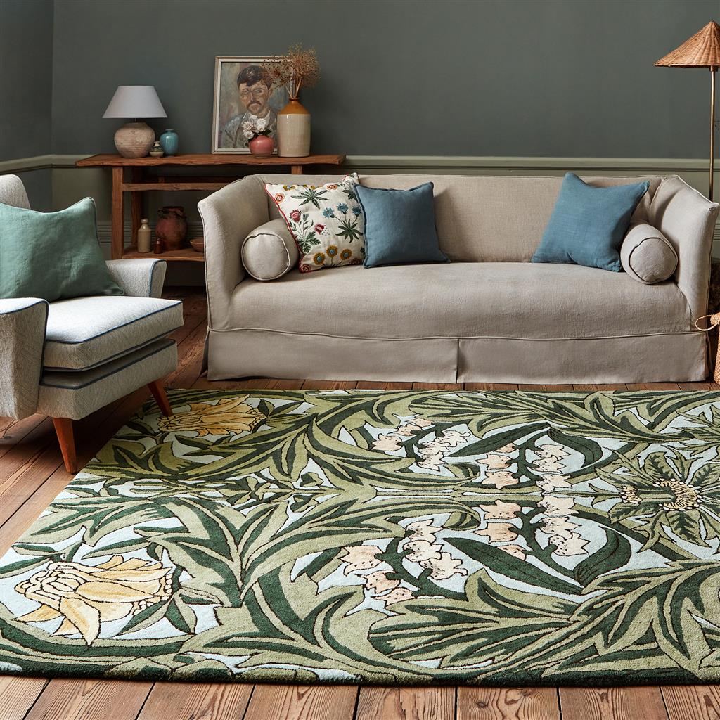 Leafy Wool / Viscose Designer Rug