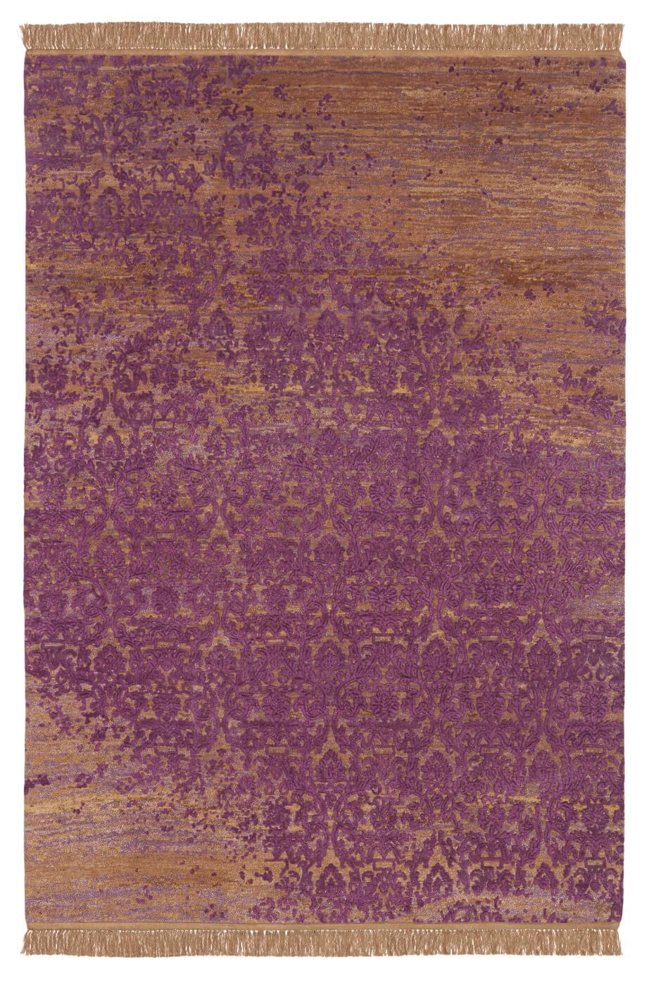 Hand-woven Vintage Style Purple Luxury Rug ☞ Size: 300 x 400 cm