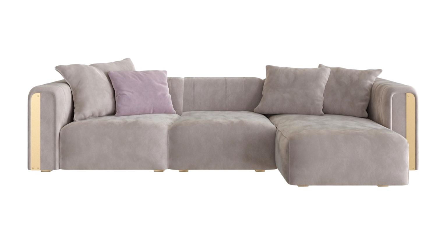 Clizia Mauve Italian Sofa