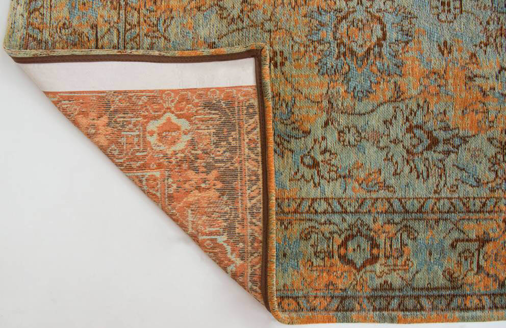 Blue Orange Bright Persian Vintage Rug | Size: 230 x 330 cm