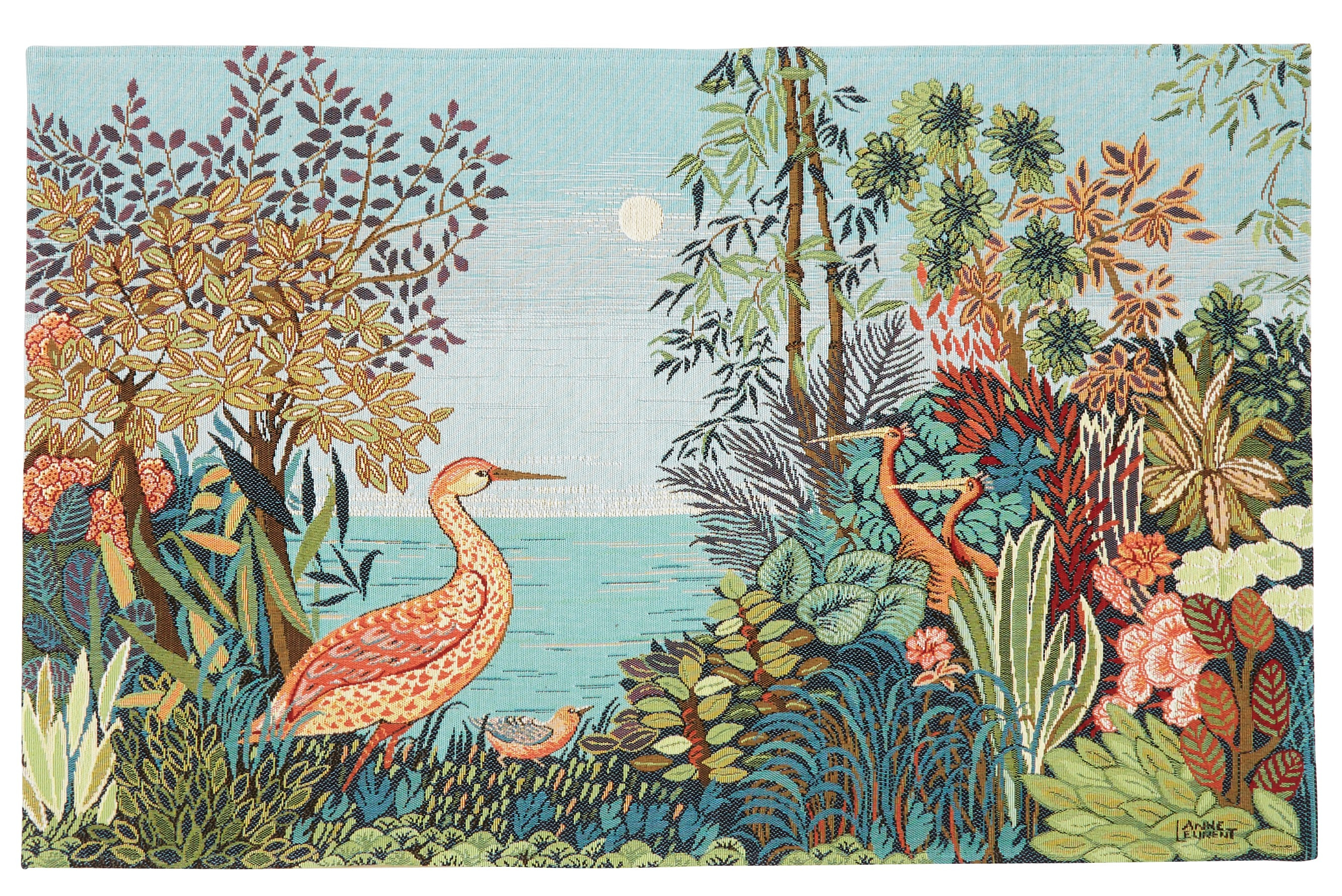 The Heron in Nature by Anne Leurent Tapestry