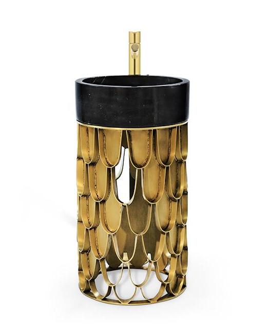 Carp-Inspired Artistic Pedestal Basin
