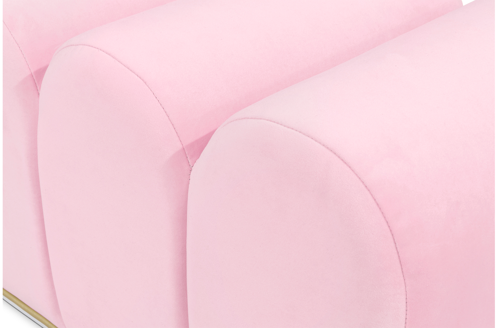 Sweet Swirl Pink Velvet Bench