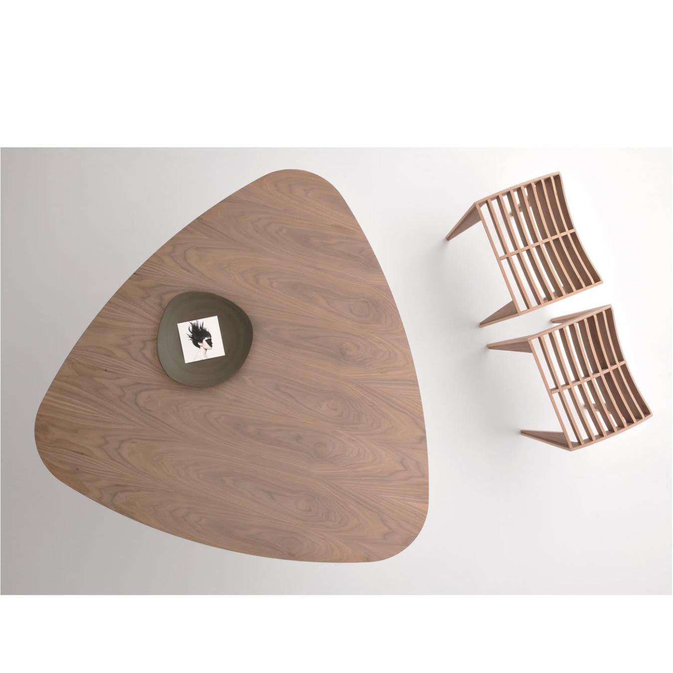 Zero Walnut Italian Wooden Stool