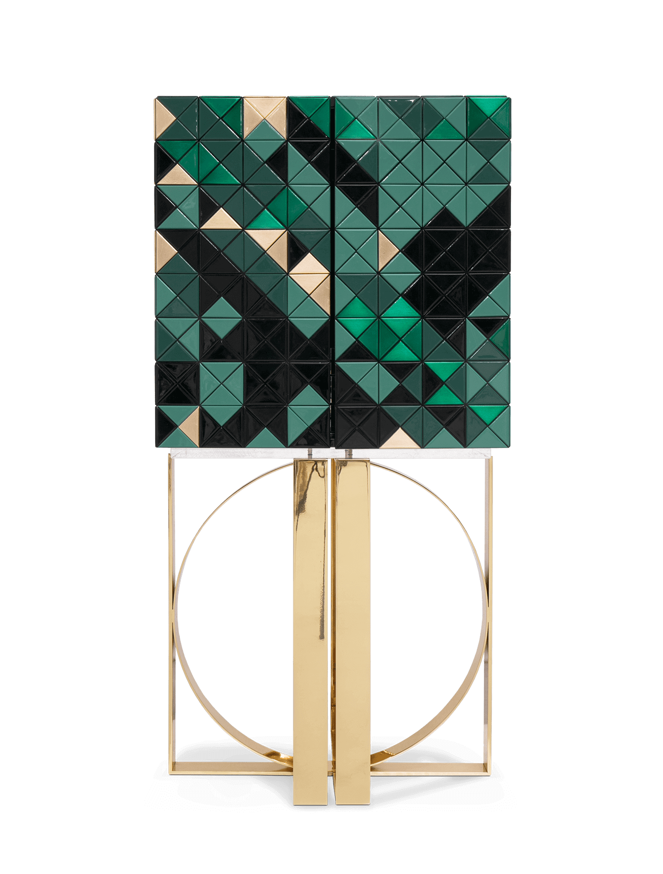 Mosaic Green Artisanal Cabinet