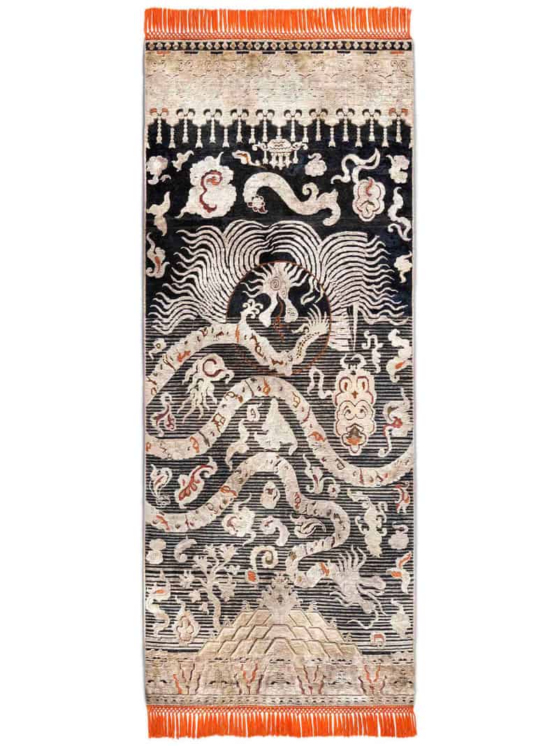 Dragon Silk / Wool Rug | Size: 120 x 365 cm