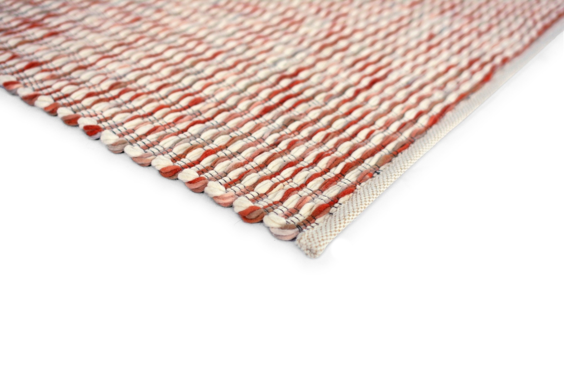 Flat Woven Wool Red Rug